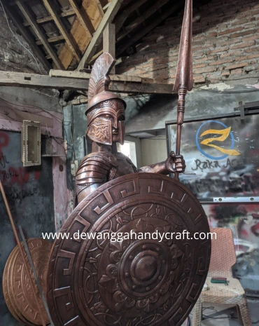 patung sparta tembaga custom
